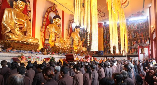 抚州正觉古寺举行传授在家居士五戒、菩萨戒法会